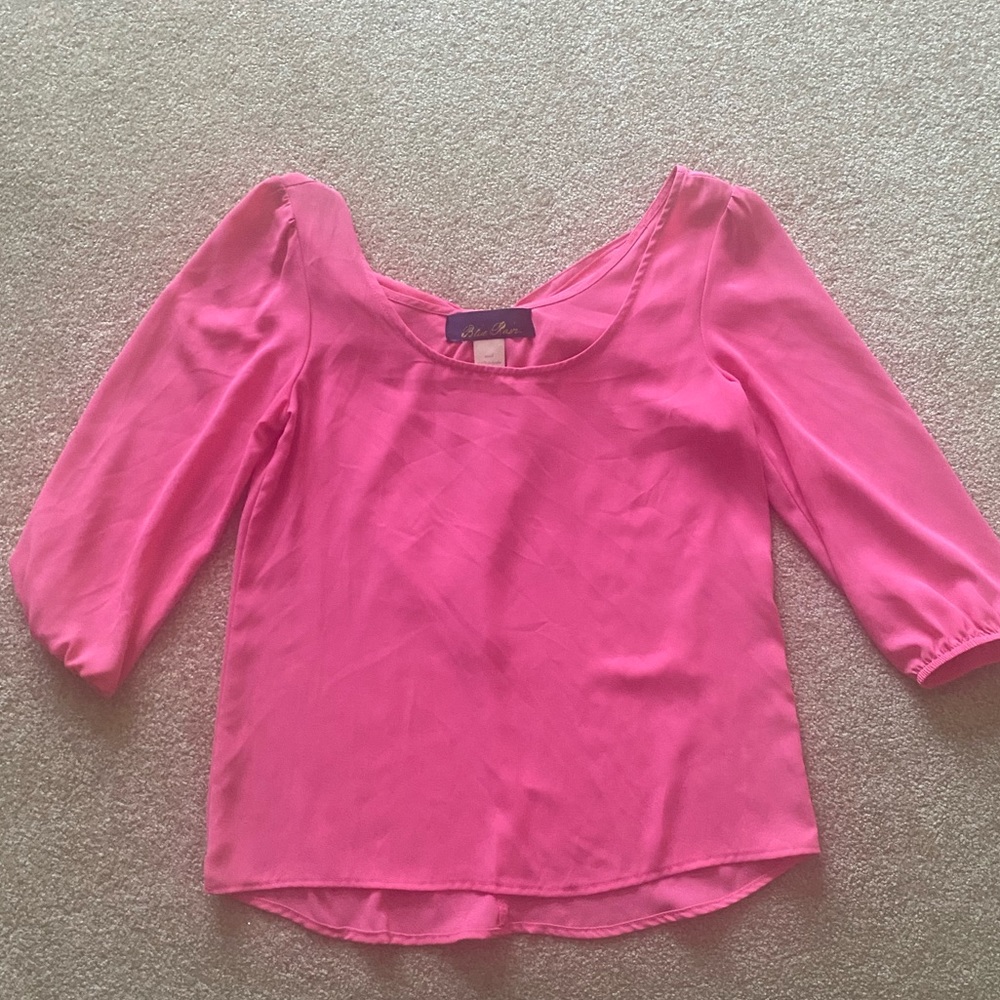 Hot Pink Bow Top S